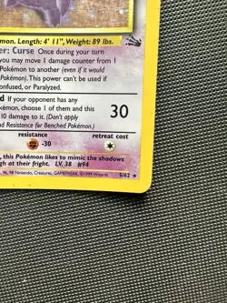 Pokemon TCG Gengar 5/62 Fossil Holo Rare LP MP Vintage WOTC 1999 80hp - Image 4