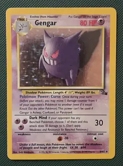 Gengar 5/62 Fossil Series Holo Rare WOTC Vintage 1999 Pokemon TCG LP - Image 1