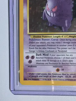 Pokemon Gengar Holo Rare Unlimited 5/62 Fossil Set 1999 TCG - Image 5