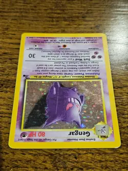 Gengar Holo 5/62 Fossil Set 1999 Pokemon Card WOTC – Vintage Holo Rare - MP - Image 2