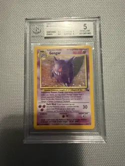 Pokemon TCG Gengar Fossil Holo Rare 5/62 1999 80HP Unlimited Wizards - Image 1