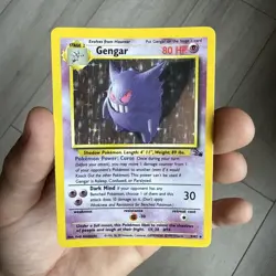Pokemon Gengar TCG Fossil Holo Card 5/62 Unlimited Holo Rare (1999) LP - Image 1