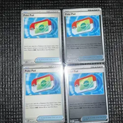 Pokemon Poke Pad Trainer Item Cards Lot 4 081/088 POR 2 Holo and 2 Rev Holo - Image 1