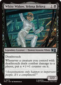 x4 White Widow, Yelena Belova U MTG Commander: Marvel Super Heroes M/NM, English - Image 1