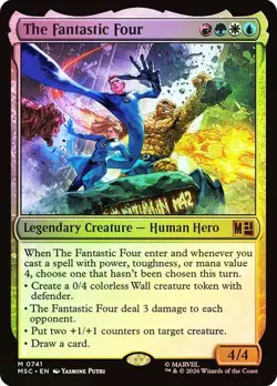 The Fantastic Four Foil Marvel Super Heroes NM MTG - Image 1