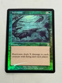 MTG FOIL Hurricane 7th Edition Magic the Gathering - Image 1