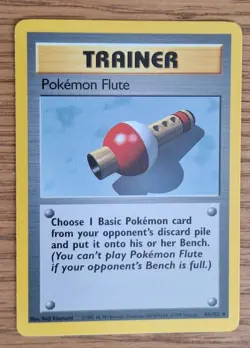 Pokemon Flute 86/102 | Base Set | Non Holo Trainer Card NM/MINT - Image 1