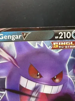 Pokemon TCG SWSH Fusion Strike Gengar V 156/264 Ultra Rare Holo LP - Image 2