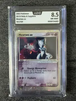 Pokemon TCG EX Ruby & Sapphire Mewtwo ex Holo 101/109 2003 AOG 8.5 EN PSA - Image 1