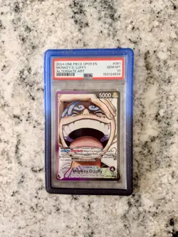 PSA 10 2024 One Piece CCG EN Monkey D. Luffy Alt Art Foil OP09-061 - Image 1