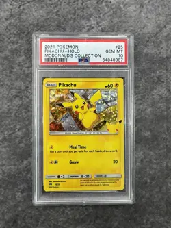 2021 Pokemon McDonald's Collection PIKACHU Holo #25 PSA 10 Gem Mint 25th - Image 1