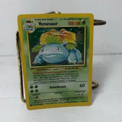 Wizards of the Coast Venusaur 15/102 Base Set Holo Rare EN 1999 HP100 - Image 1