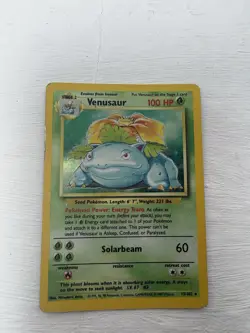 Wizards of the Coast Venusaur 15/102 Base Set Holo Rare EN 1999 HP100 - Image 3