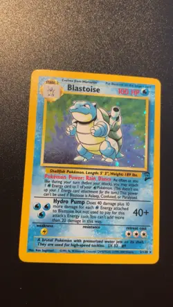Pokemon Blastoise 2/130 Base Set 2 LP condition - Image 1