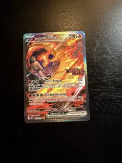 Pokemon TCG Team Rockets Moltres EX Card 229/182 Destined Rivals Stamped NM - Image 1