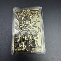 1999 Burger King Mewtwo Pokemon 23K Gold Plated Card With Box COA Vintage - Image 5