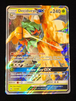 Pokemon- Decidueye GX 12/149- Sun and Moon Base- Ultra Rare Card - Image 1