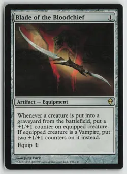 Blade of the Bloodchief Lightly Played 196 Zendikar Magic: The Gathering - Image 1