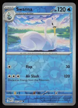 Swanna 026/086 Uncommon White Flare Pokemon Reverse Holo NM - Image 1