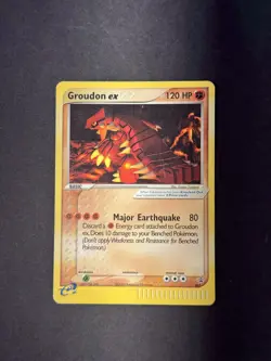 2003 Pokemon Groudon ex 001 Black Star promo Non Holo NO DOT CODE - Image 1