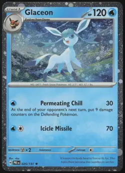 Glaceon (Cosmo Promo) 025/131 Holo Rare Prismatic Evolutions Pokemon Holo NM - Image 1