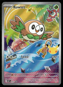 Rowlet 043 Holo Promo ME: Mega Evolution Promo Pokemon Near Mint - Image 1