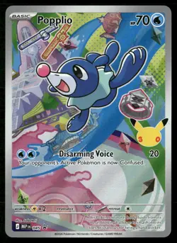 Popplio 045 Holo Promo ME: Mega Evolution Promo Pokemon Near Mint - Image 1