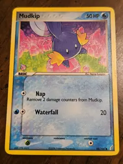 Mudkip 58/100 Common Pokemon EX Crystal Guardians - Image 1