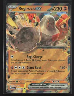 Pokemon TCG Destined Rivals - 101/182 Regirock ex - Holofoil NM - Image 1