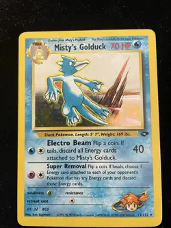 Pokemon TCG Misty's Golduck Gym Challenge Holo Rare Card 12/132 Near Mint - Image 1