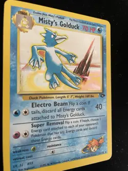 Pokemon TCG Misty's Golduck Gym Challenge Holo Rare Card 12/132 Near Mint - Image 2