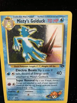 Pokemon TCG Misty's Golduck Gym Challenge Holo Rare Card 12/132 Near Mint - Image 3