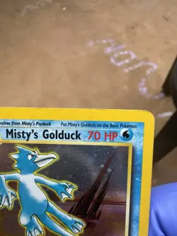 Pokemon TCG Gym Challenge Misty's Golduck Holo Rare 12/132 LP - Image 3
