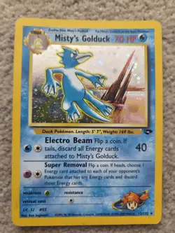Pokemon TCG Misty's Golduck Gym Challenge Holo Rare Card 12/132 - Image 1
