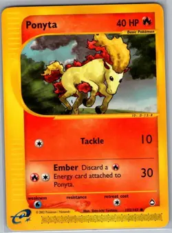 Ponyta 102/147 Non Holo Aquapolis - Pokemon Card - NM - Image 1