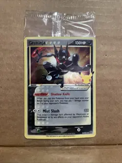 SEALED UNOPENED GRENINJA GOLD STAR CELEBRATIONS SWSH144 BLACK PROMO POKEMON CARD - Image 1
