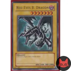 Yugioh Red-Eyes Black Dragon SDJ-001 Ultra Rare LP - Image 1