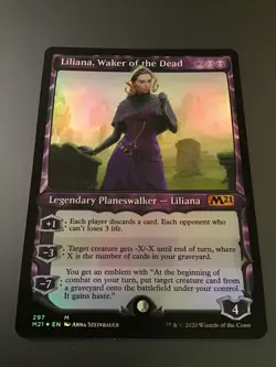 MTG Core Set 2021 #297 Liliana, Waker of the Dead Legendary Planeswalker FOIL NM - Image 1