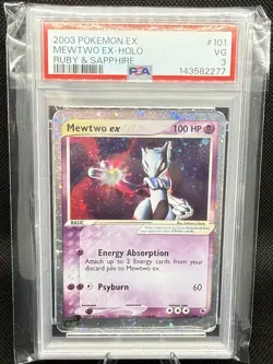 Mewtwo ex 101/109 Ruby and Sapphire Holo PSA 3 - Image 1