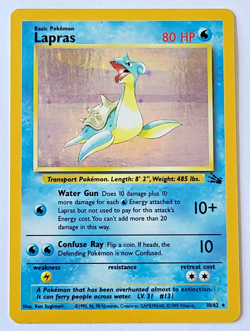 Pokemon TCG: Lapras Fossil #10/62 Holo Near Mint (NM) - Image 1