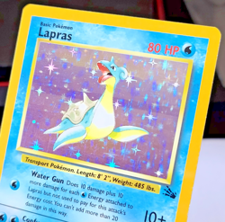 Pokemon TCG: Lapras Fossil #10/62 Holo Near Mint (NM) - Image 2