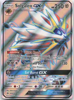 Solgaleo GX 143/149 Sun & Moon Base Set Pokemon Card NM - Image 1