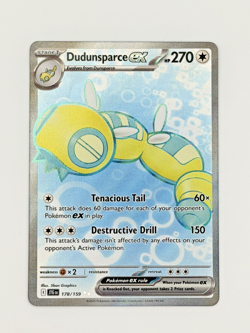 Dudunsparce ex 178/159 Journey Together Full Art Ultra Rare Pokemon TCG NM - Image 1