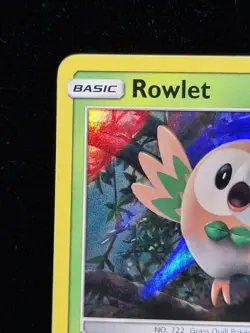 Pokemon TCG Rowlet Holo SM01 - Black Star Promo - Near Mint - Standard Size - Image 2