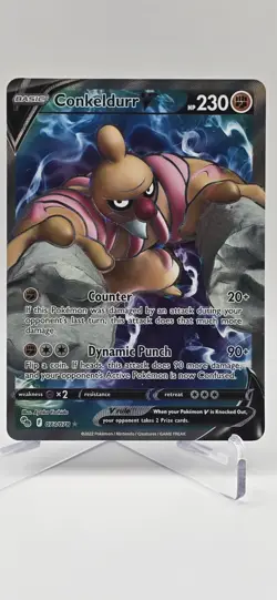 Conkeldurr V (Full Art) Ultra Rare Pokemon GO 073/078 LP - Image 1