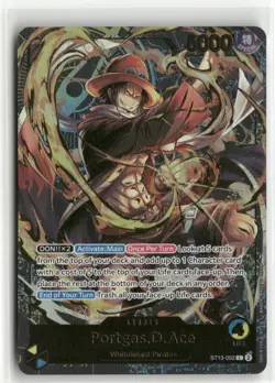 Portgas.D.Ace ST13-002 Leader Collection One Piece Card Game LP - Image 1