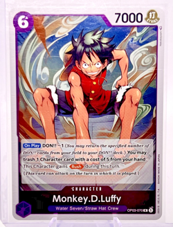 Monkey.D.Luffy OP03-070 Rare Pillars of Strength One Piece Foil NM - Image 1