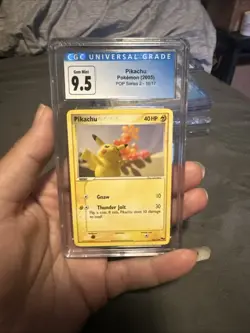 Pikachu 16/17 /POP Series 2 - CGC GEM MINT 10 TCG Vintage 2005 Yuka Mori Art - Image 2