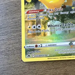 Pokemon Pikachu TCG Crown Zenith Holo Rare Card GG30/GG70 Galarian Gallery - Image 5