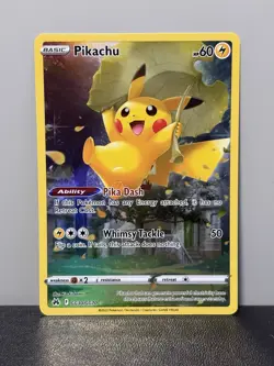 Pokemon Pikachu TCG Crown Zenith Holo Rare Card GG30/GG70 Galarian Gallery - Image 1